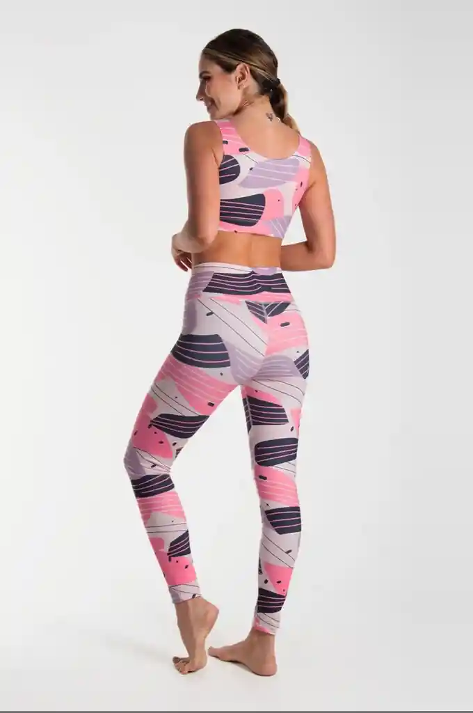 Conjunto Deportivo Legging Top Set Rosa