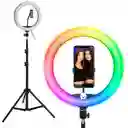 Aro Luz Rgb Led Mj26 Celular 26cm Selfie Tiktok / Tripode + Aro De Luz Rgb Para Celular