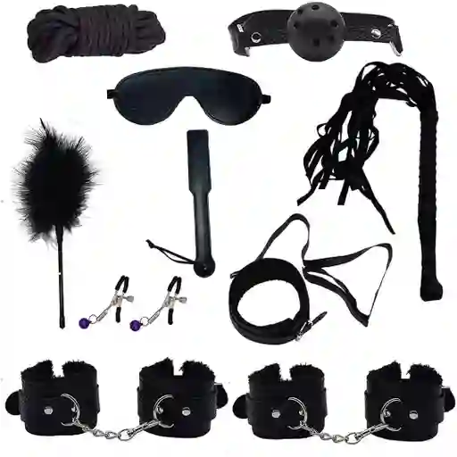 Kit Sexual Erótico Completo Bondage Juego Sadomasoquismo 10 Pzas