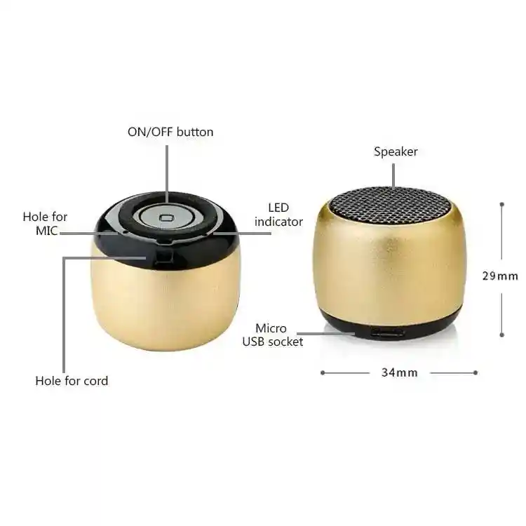 Reproductor De Música Mini Speaker Bluetooth Inalámbrico