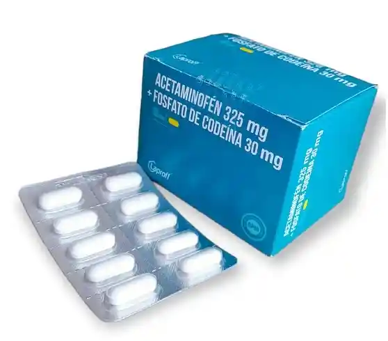 Acetaminofen 325mg + Codeina 30mg Tabletas