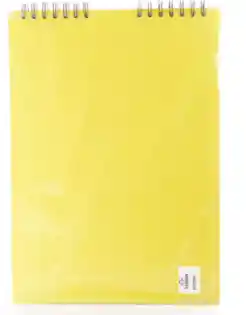Bitacora Opalina Tamaño Carta Color Amarillo Pastel Portada Personalizable