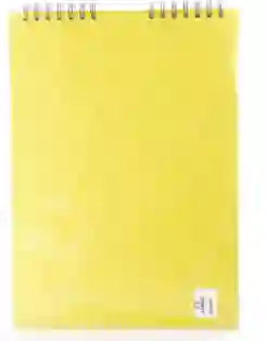 Bitacora Opalina Tamaño Carta Color Amarillo Pastel Portada Personalizable