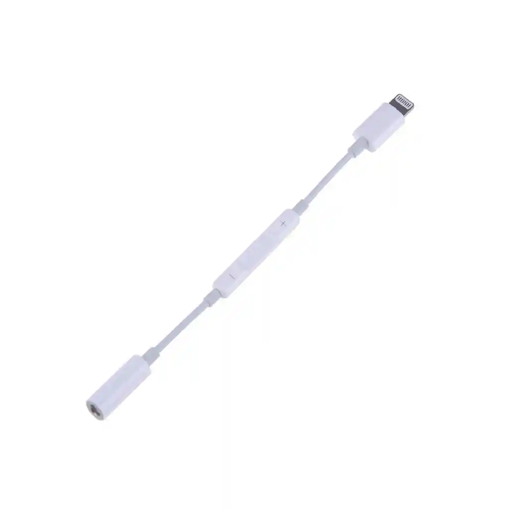 Cable Adaptador Lightning Auriculares Audio Jack Para Iphone 7 8 Control Volumen