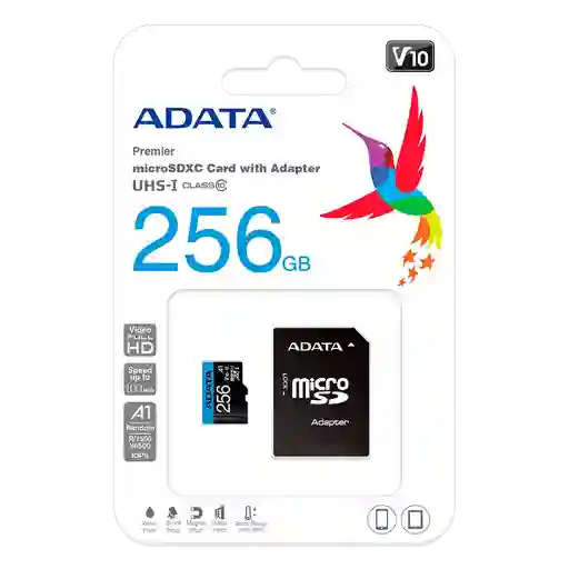 Memoria Micro Sd Adata 256gb Premier Microsdxc/sdhc Uhs-i Class10 (a1 V10)