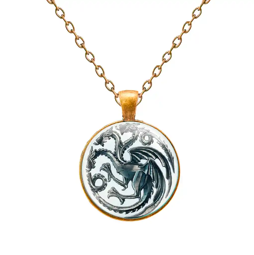 Collar Casa Targaryen Juego De Tronos Unisex + Estuche