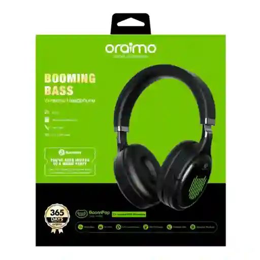 Diadema Bluetooth Inalambrica Oraimo Oeb-h89d Luz Led Booming Bass