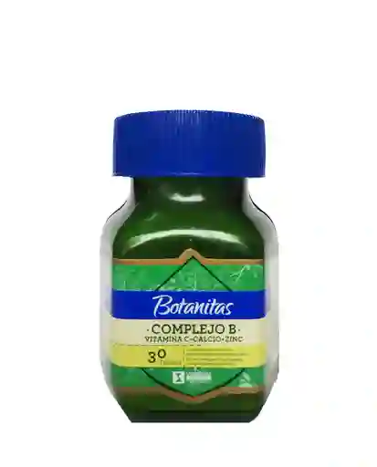 Complejo B + Vitamina C + Calcio + Zinc Botanitas 30 Tabletas