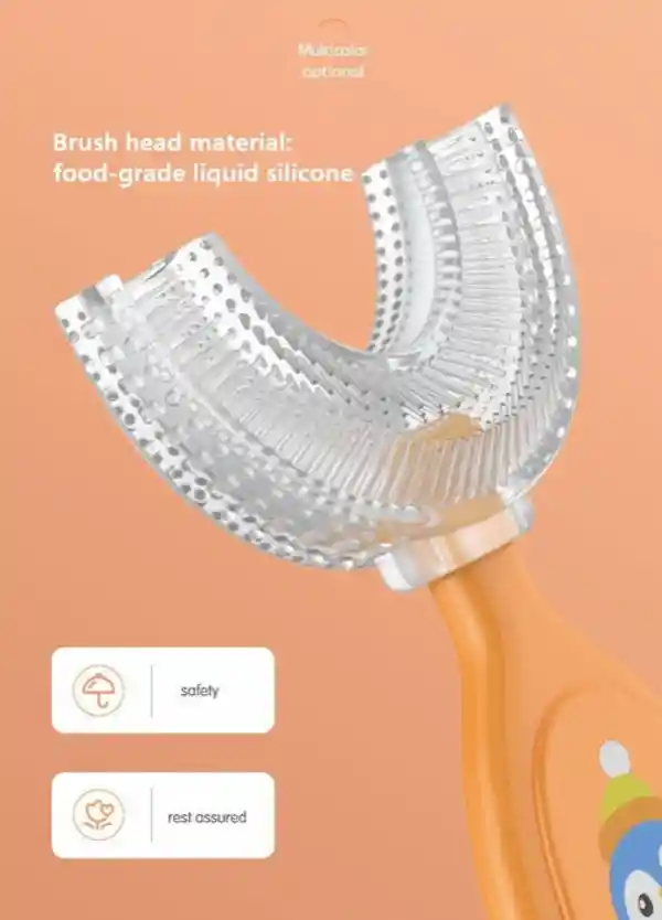 Cepillo Dental Bebé, En Silicona, Limpieza 360° X2 Un