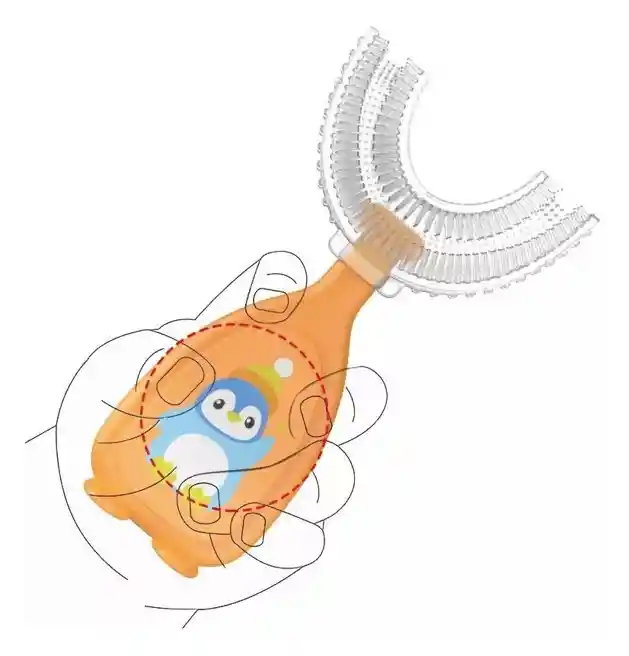 Cepillo Dental Bebé, En Silicona, Limpieza 360° X2 Un