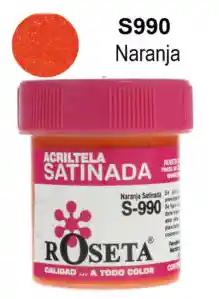 Acritela Roseta Color Naranja 30cc Pintura Para Tela