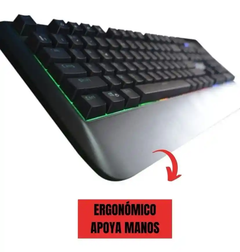 Teclado Gamer Led Aoas M-700 Mecanico Usb Español Rgb Letra Ñ