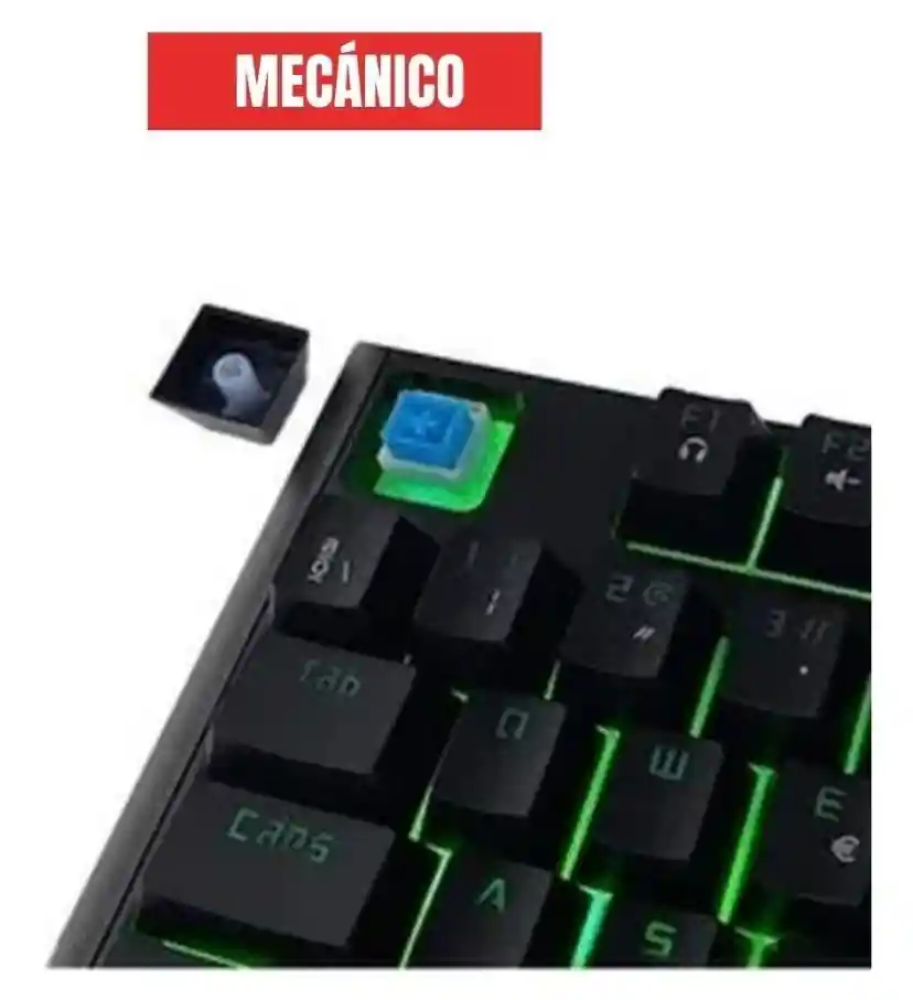 Teclado Gamer Led Aoas M-700 Mecanico Usb Español Rgb Letra Ñ