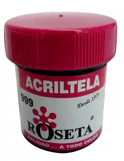 Acritela Roseta Color Negro 30cc Pintura Para Tela