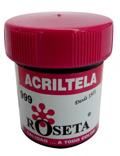 Acritela Roseta Color Negro 30cc Pintura Para Tela