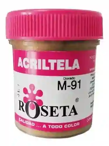 Acritela Roseta Color Dorado 30cc Pintura Para Tela