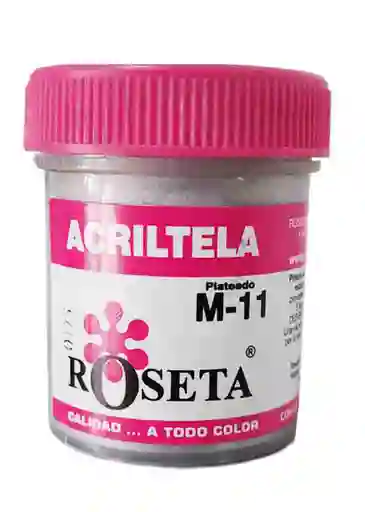 Acritela Roseta Color Plateado 30cc Pintura Para Tela