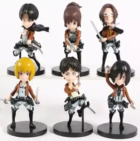 Coleccion Juguete X 6 Piezas Ataque A Los Titanes Attack The Titans