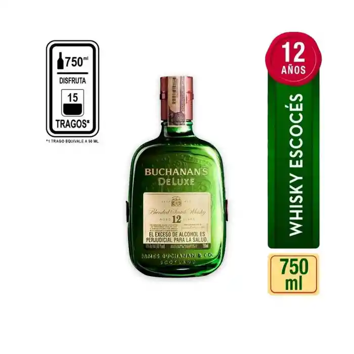 Buchanans Deluxe Whisky 12 Años Botella