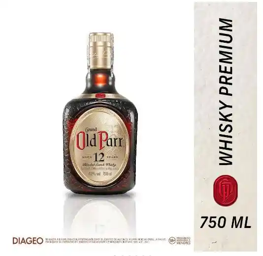 Old Parr Whisky Premium Escocés 12 Años Botella