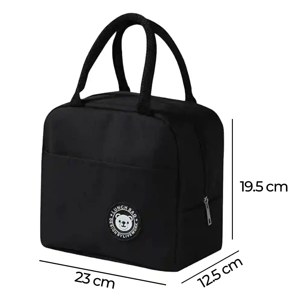 Nevera Bolso Lonchera Termica Materna Lactancia Negro