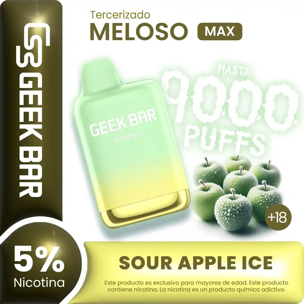 Geekbar Sour Apple Ice 9000puff