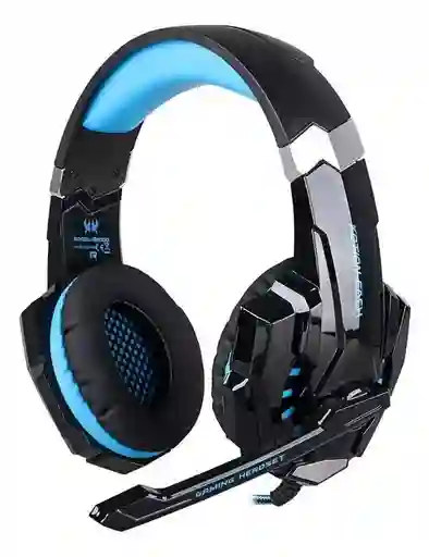 Audífonos Gamer Kotion Each G9000 Black Y Blue Con Luz Led