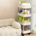 Estante Mueble Organizador 4 Niveles Multiusos Almacenamiento Ruedas