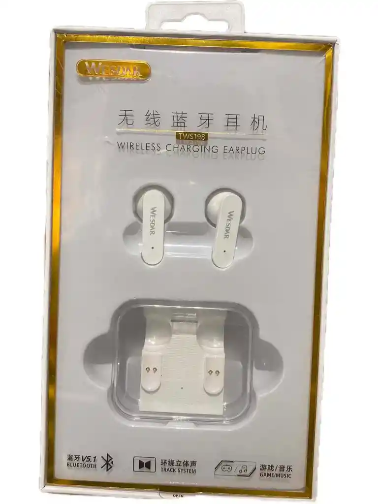 Audifono Bluetooth Wesdar Tws198 Blanco