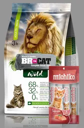 Br For Cat Wild® Adulto 3 Kg Gratis 4 Sachets Michiko Salmón