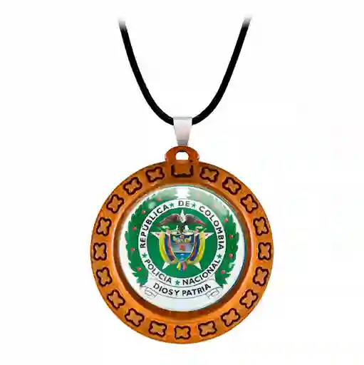 Collar Policia Escudo Colombia Unisex Detalle + Estuche