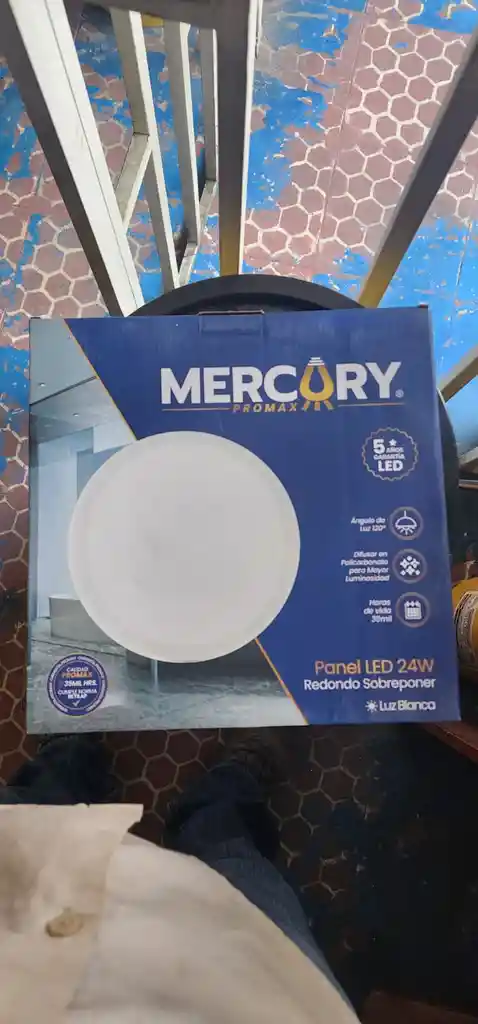 Panel Led Redondo De Sobreponer 24 W, Marca Mercury