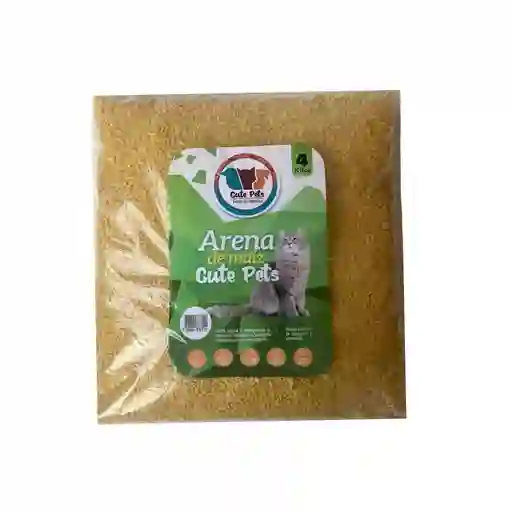 Arena Maiz Cute Pets X 4 Kg
