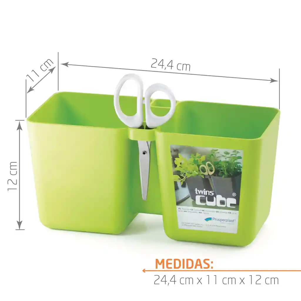 Matera Twins Cube 24 Cm Verde