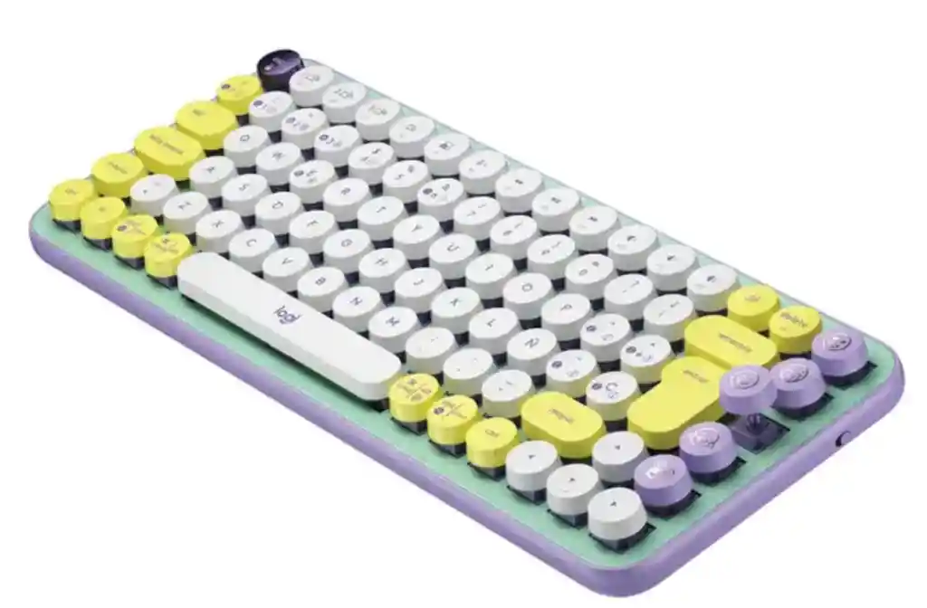 Teclado Mecánico Inalámbrico Logitech Pop Keys - Morado/verde