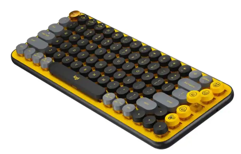 Teclado Mecánico Inalámbrico Logitech Pop Keys - Amarillo/negro