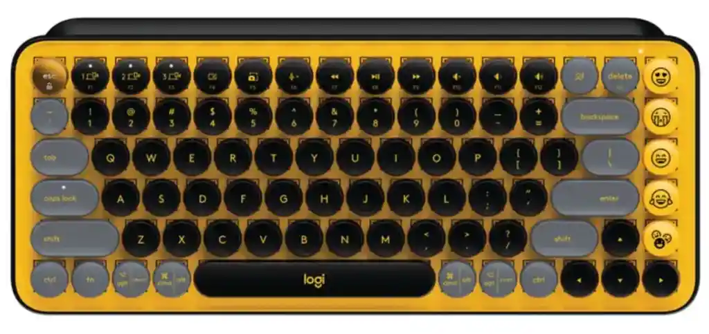 Teclado Mecánico Inalámbrico Logitech Pop Keys - Amarillo/negro