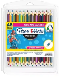 Caja Colores Magicolor Papermate Doble Punta X24 Lapices - 48 Colores