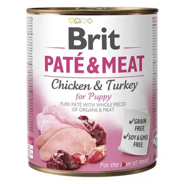 Lata Brit Pate Meat Puppy 800gr