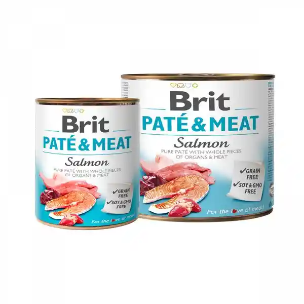 Lata Brit Pate Meat Salmon 400gr