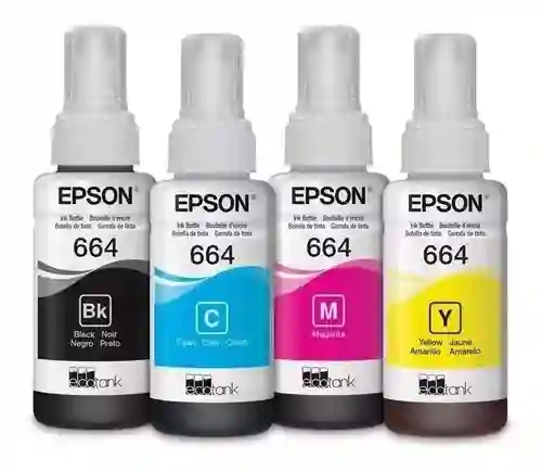 Kit 4 Tintas Genéricas Epson 664