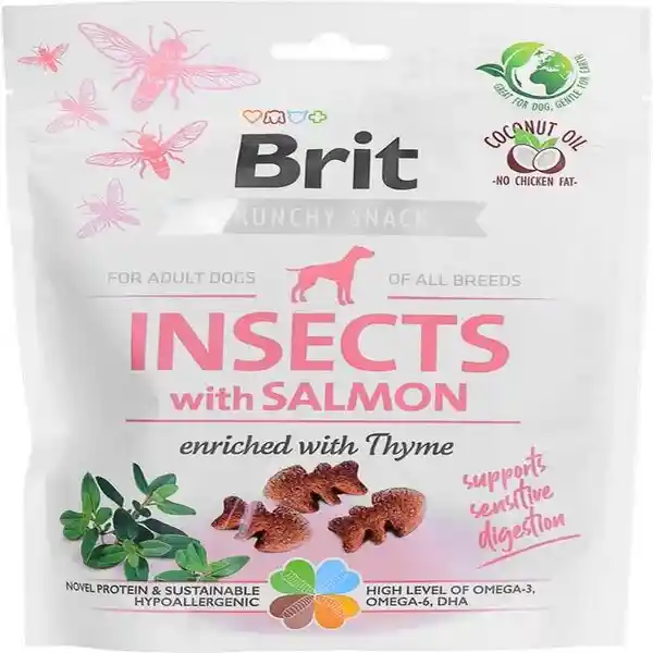 Snack Brit Crunchy Insect Salmon 200gr