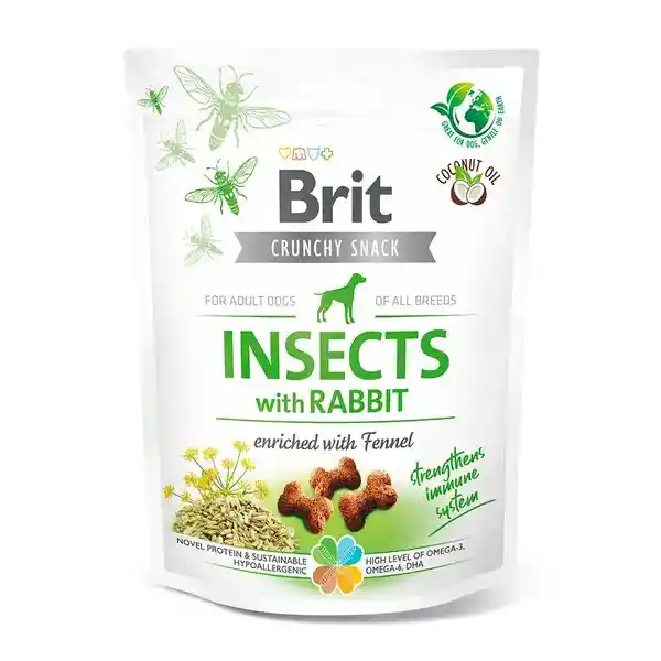 Snack Brit Crunchy Insect Rabbit 200gr