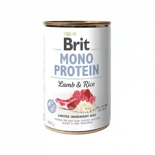 Lata Brit Mono Protein Lamb Rice 400gr