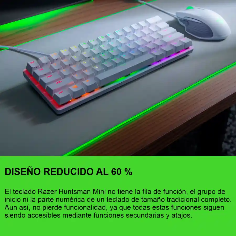 Razer Huntsman Mini Teclado Gamer 60 Chroma Rgb Ing Wht