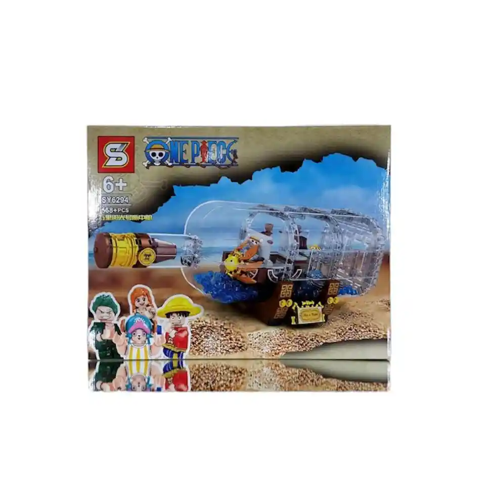 Juego Juguete Armable Botella Barco One Piece Thousand Sunny Regalo, Feliz Cumpleaños, Decoracion, Muñecas, Infantil, Navidad