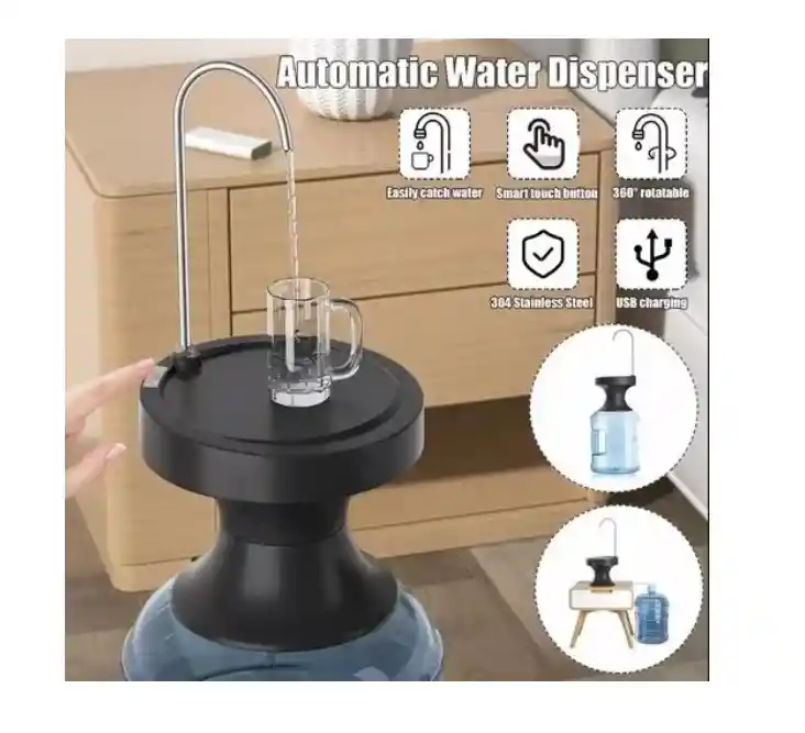 Dispensador Electrico Agua Recargable Botella Garrafon Con Base