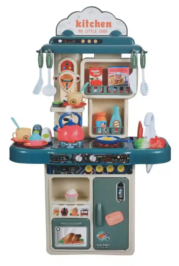 Juego Juguete Cocina De Juguete Mi Primer Cocinita Kitchen My Little Chef 42 Piezas + Todos Los Accesorios Regalo, Feliz Cumpleaños, Decoracion, Muñecas, Infantil, Navidad