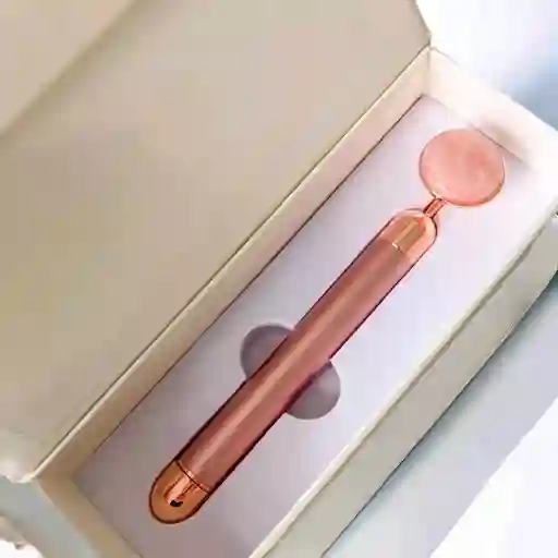 Rodillo Facial Eléctrico Cuarzo Rosa