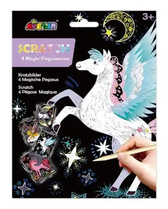 Set De Arte Para Raspar Pegasus Actividades Niños Y Niñas